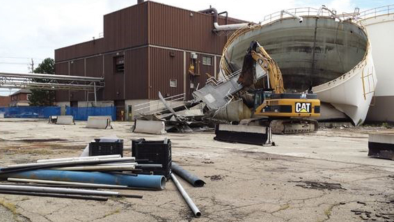 Demolition begins at the Former GM Site in St. Catharines, ON